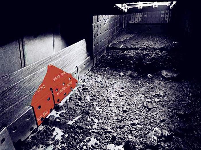 Hardox550耐磨板应用于装载车图片